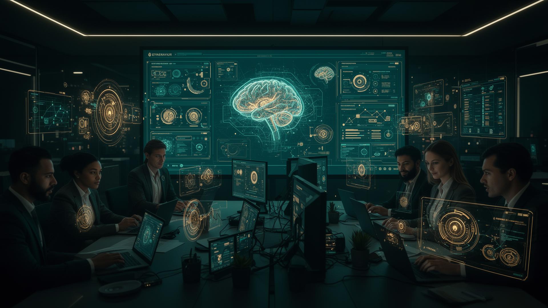 Enterprise team collaborating on AI strategy