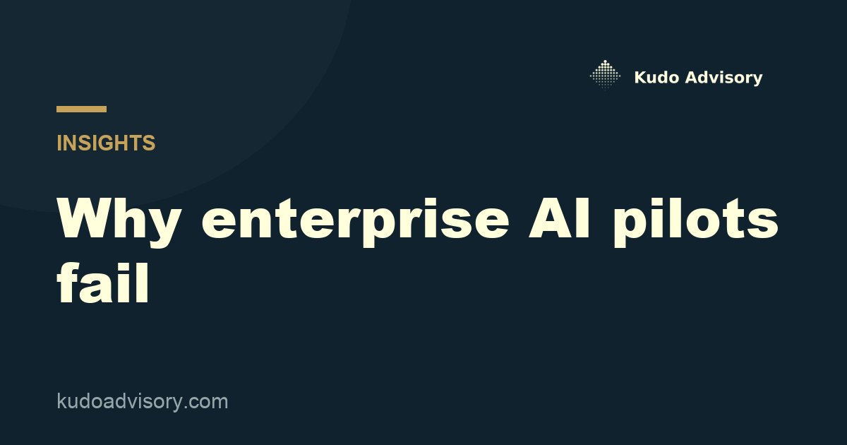 Why Enterprise AI Pilots Fail: What to Do About It | Kudo Advisory